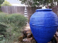 beautiful blue water feature