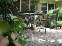 small seating area pavers installed