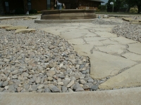 Rock work with pathway