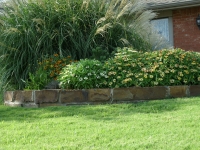 rock border with masonary work included